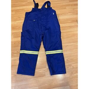 FireZero FR Flame Resistant Bib Overalls HRC 4 Blue Reflective 3M Mens 4XL